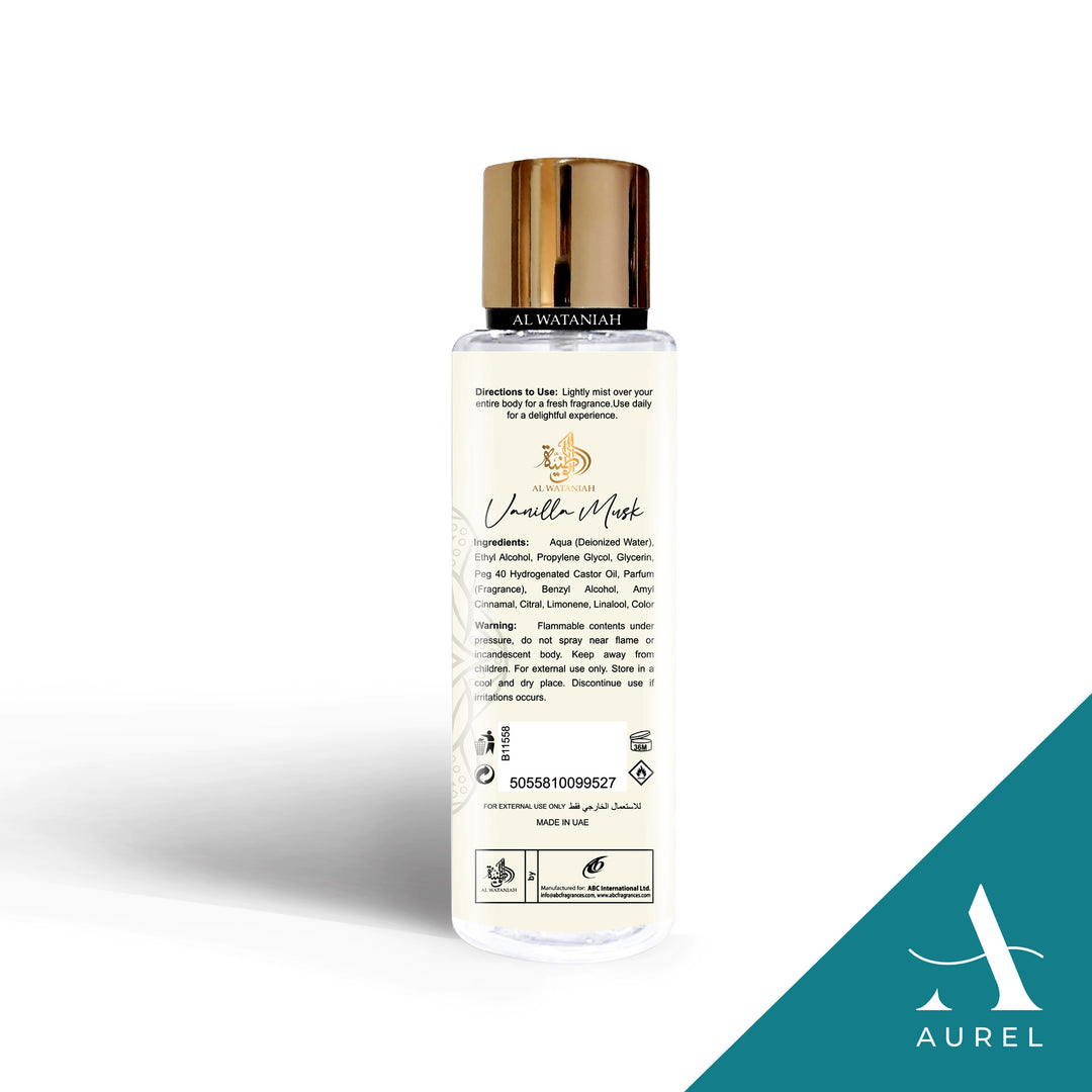 Al Wataniah Vanilla Musk Body Mist (250ml)